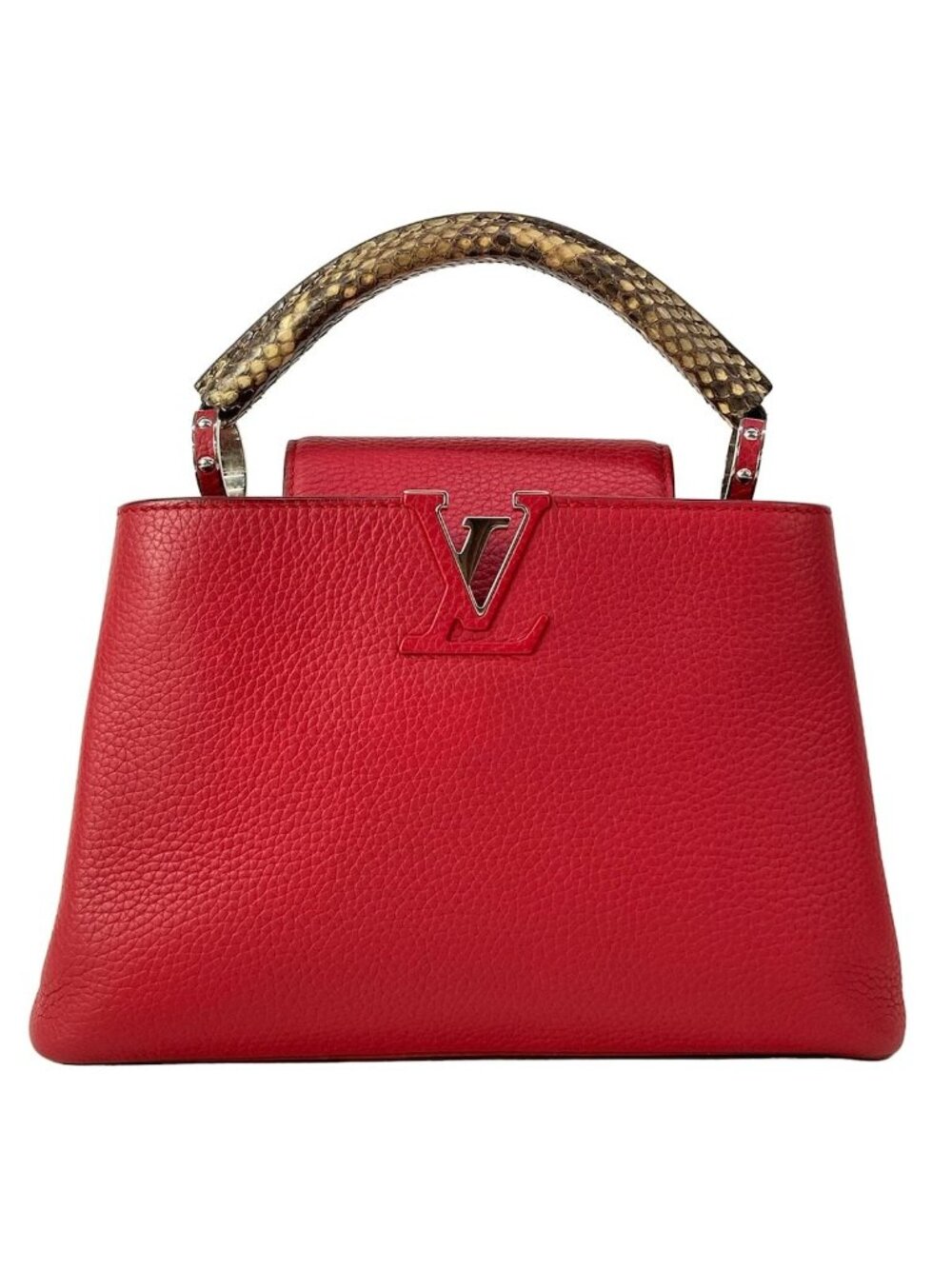 Louis Vuitton Handbag Capucines BB Ruby Leather Cowhide